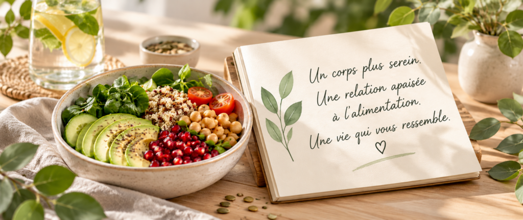 Un corps plus serein. Une relation apaisée à l’alimentation. Une vie qui vous ressemble.